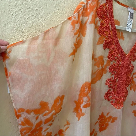 Chicos Floral Embroidered Cover Up - Picture 4 of 5